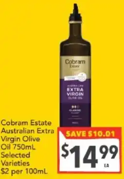 Supa Valu Australian Extra Virgin Olive Oil offer