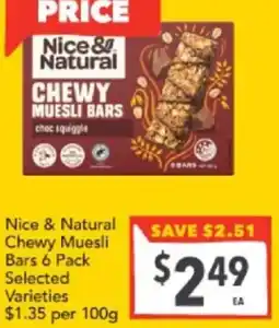 Supa Valu Nice & Natural Chewy Muesli Bars offer