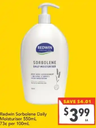 Supa Valu Redwin Sorbolene Daily Moisturiser offer