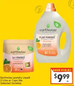 Supa Valu Earthwise Laundry Liquid or Caps offer