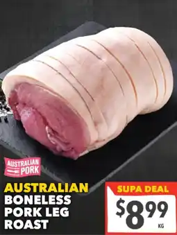 Supa Valu Australian boneless pork leg roast offer