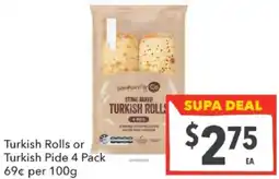 Turkish Rolls or Turkish Pide