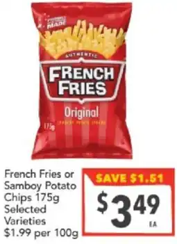 French Fries or Samboy Potato Chips