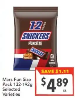 Supa Valu Mars Fun Size Pack offer