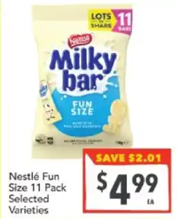 Supa Valu Nestlé Fun Size offer