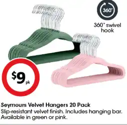 Coles Seymours Velvet Hangers offer
