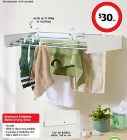Coles Seymours Foldable Metal Drying Rack offer