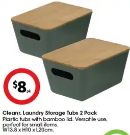 Coles Cleanr. Laundry Storage Tubs offer