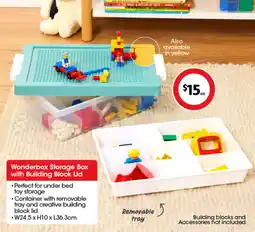 Coles Wonderbox Storage Box with Building Block Lid offer