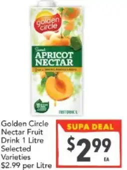 Supa Valu Golden Circle Nectar Fruit Drink offer