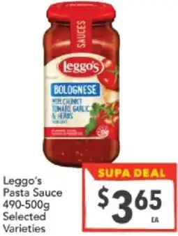 Supa Valu Pasta Sauce offer