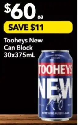 Supa Valu Tooheys New Can Block offer