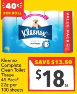 Kleenex Complete Clean Toilet Tissue