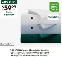 Harris Scarfe Chester Flannelette Sheet Set offer