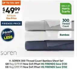 Harris Scarfe 300 Thread Count Bamboo Sheet Set offer