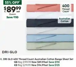 Harris Scarfe 400 Thread Count Australian Cotton Range Sheet Set offer