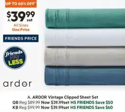 Harris Scarfe Vintage Clipped Sheet Set offer