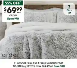 Harris Scarfe Faux Fur 3 Piece Comforter Set offer
