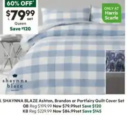 Harris Scarfe Ashton, Brandon or Portfairy Quilt Cover Set offer