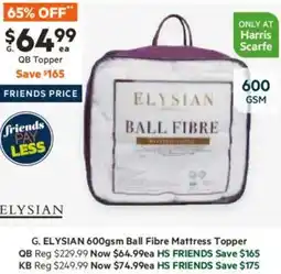 Harris Scarfe Ball Fibre Mattress Topper offer