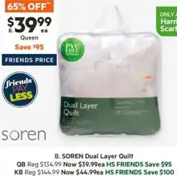 Harris Scarfe Dual Layer Quilt offer