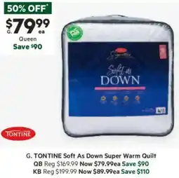 Harris Scarfe Soft As Down Super Warm Quilt offer