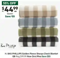 Harris Scarfe Golden Fleece Sherpa Check Blanket offer