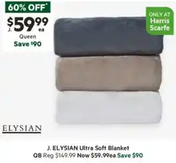 Harris Scarfe Ultra Soft Blanket offer