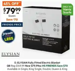 Harris Scarfe Fully Fitted Electric Blanket offer