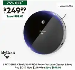 Harris Scarfe XSonic Wi-Fi H20 Robot Vacuum Cleaner & Mop offer