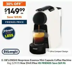 Harris Scarfe Nespresso Essenza Mini Capsule Coffee Machine offer