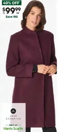 Harris Scarfe Notch Neck Coat offer