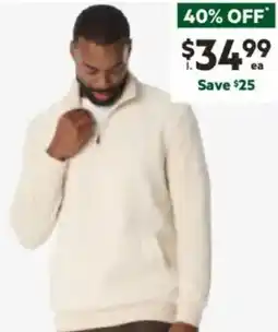 Harris Scarfe Lewis Quarter Zip Jacquard Fleece offer
