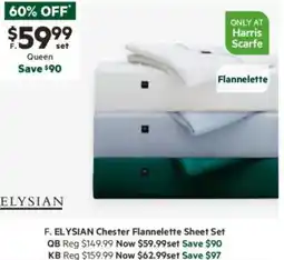 Harris Scarfe Chester Flannelette Sheet Set offer