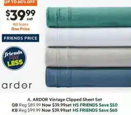 Harris Scarfe Vintage Clipped Sheet Set offer