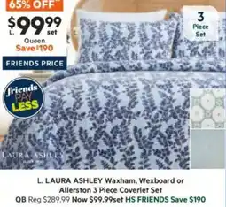 Harris Scarfe Waxham, Wexboard or Allerston 3 Piece Coverlet Set offer