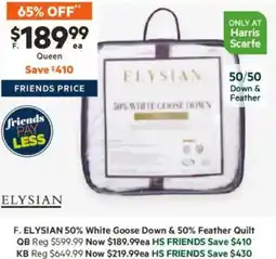 Harris Scarfe 50% White Goose Down & 50% Feather Quilt offer