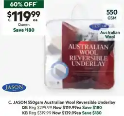 Harris Scarfe Australian Wool Reversible Underlay offer