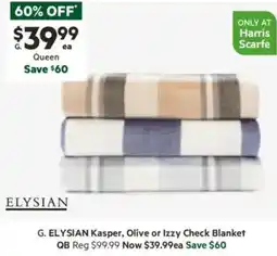 Harris Scarfe Kasper, Olive or Izzy Check Blanket offer
