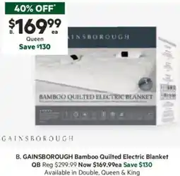 Harris Scarfe Bamboo Quilted Electric Blanket offer