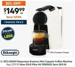 Harris Scarfe Nespresso Essenza Mini Capsule Coffee Machine offer