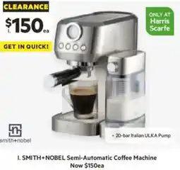 Harris Scarfe Semi-Automatic Coffee Machine offer