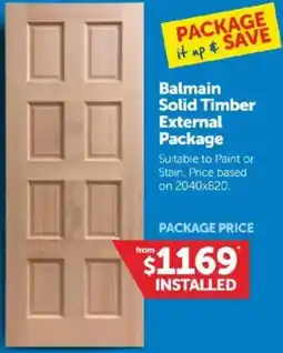Doors Plus Solid Timber External Package offer