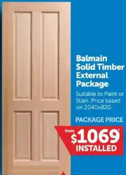 Doors Plus Solid Timber External Package offer