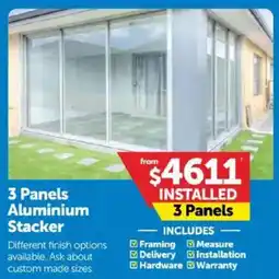 Doors Plus 3 Panels Aluminium Stacker offer