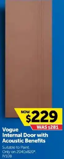 Vogue Internal Door with Acoustic Benefits