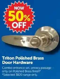 Doors Plus Triton Polished Brass Door Hardware offer