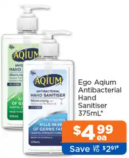 Good Price Pharmacy Ego Aqium Antibacterial Hand Sanitiser offer