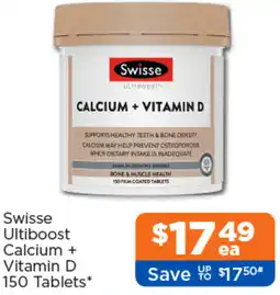 Good Price Pharmacy Swisse Ultiboost Calcium + Vitamin D offer