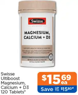 Good Price Pharmacy Swisse Ultiboost Magnesium, Calcium + D3 offer